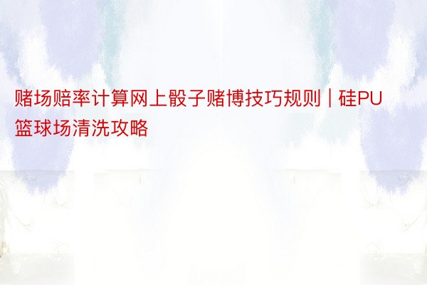 赌场赔率计算网上骰子赌博技巧规则 | 硅PU篮球场清洗攻略